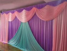 10ft*20ft Hot pink with purple Wedding Backdrop Stage curtain Wedding Decoration