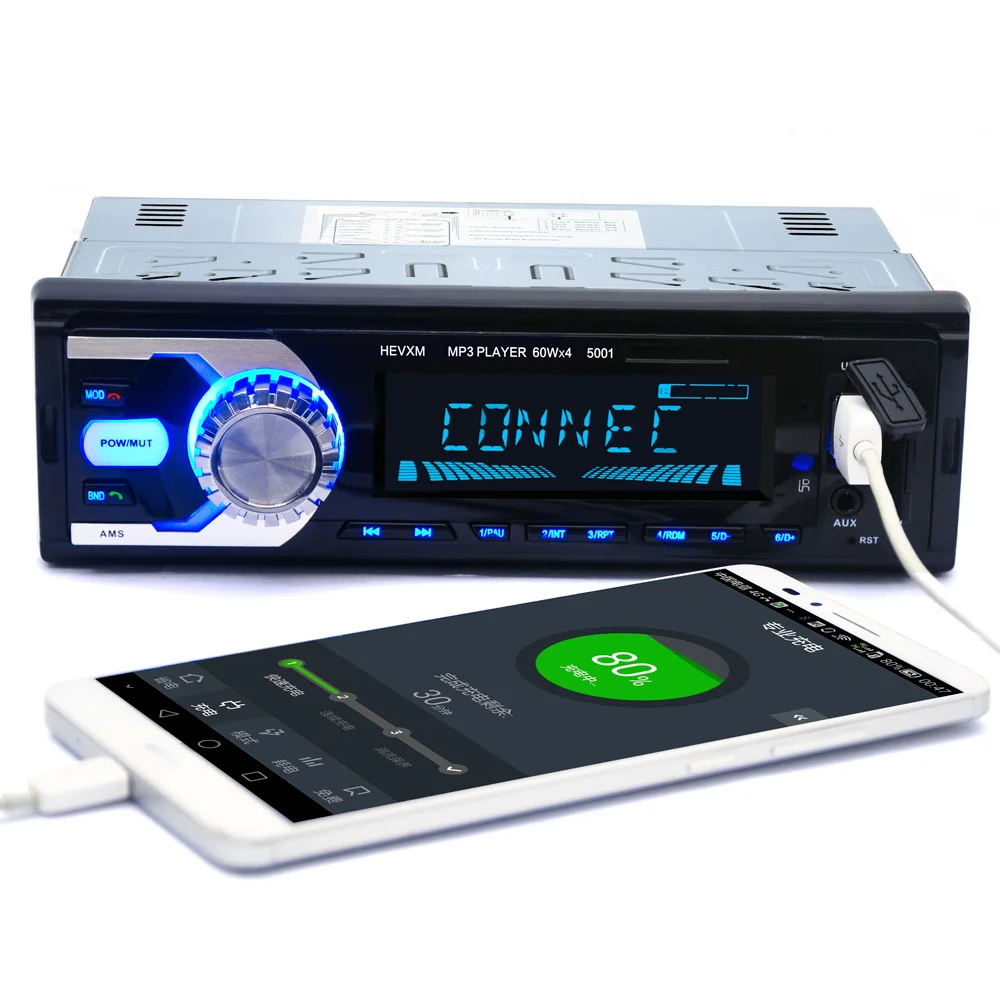 HEVXM 5001 1din 12V бортовой Многофункциональный плеер BT mp3 автомобильный fm радио