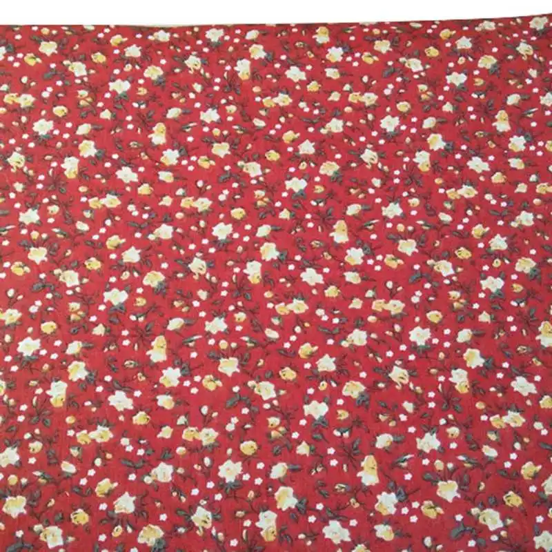 

Urijk 50x50cm 1PC Floral Print Cotton Fabric DIY Handmade Fabrics For Patchwork Sewing Home Decor Needlework Accessories
