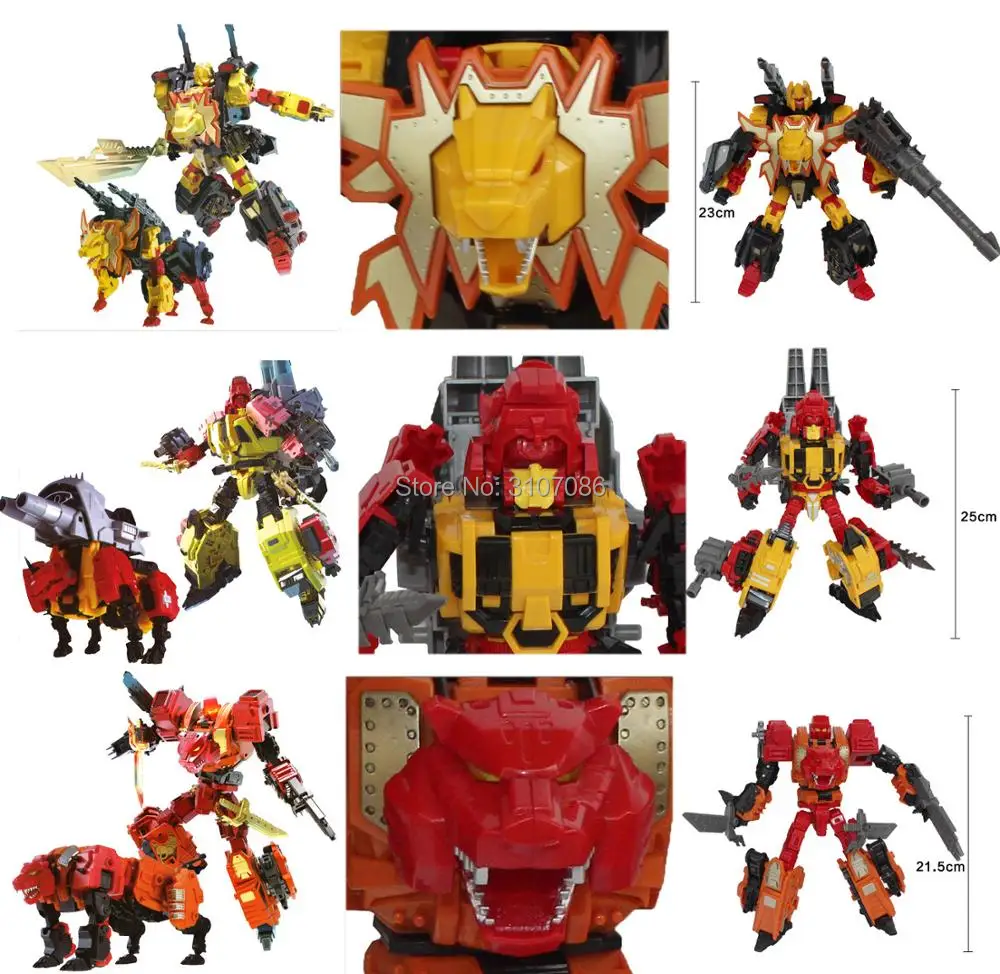 JinBao трансформация G1 MMC Predaking Feral Rex Predacons 6в1 негабаритных Обновление издание экшн-фигурка робот-игрушки