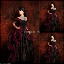 ¡Histórico! R-589 Vintage disfraces 1860 s guerra Civil Southern Belle Ball vestido de boda/Vestido gótico Lolita vestidos victorianos