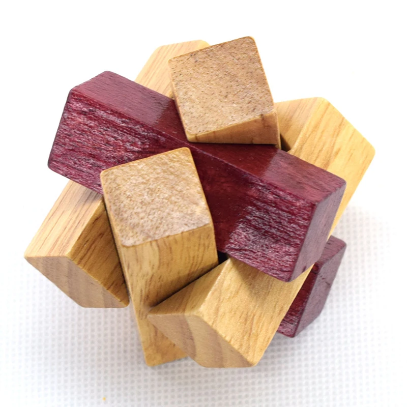 Wooden Toy Design IQ Brain Teaser Kong Ming  Puzzle Lock Wooden Puzzle  Puzzle Brain Unlock Educational For Children Gift