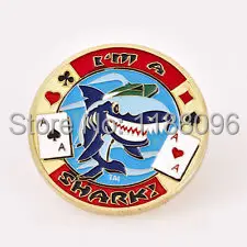 

Wholesale and retail Low price High quality "i'm A Shark" Playing Card Poker Chip Token Coin hl50189