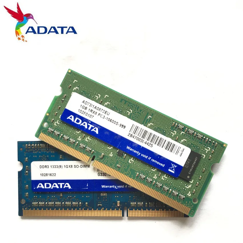 AData 4G 2G 1G PC3L PC3 10600S 12800S DDR3 1333 1600 МГц 4 Гб 2 Гб 1 ГБ 10600S 12800S модуль памяти ноутбука SODIMM ram