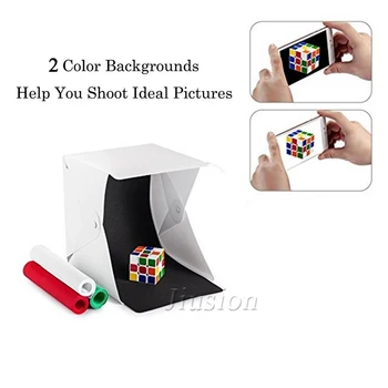 

Portable Folding Mini Led Light Box Photography Home Room Photo Studio White Soft Box For DSLR And Other Camera Light Box Acc
