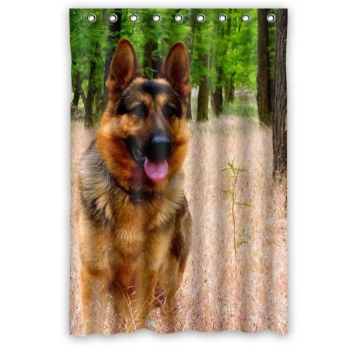 Polyester Fabric Shower Curtain Bathroom Curtains German Shepherd Dog