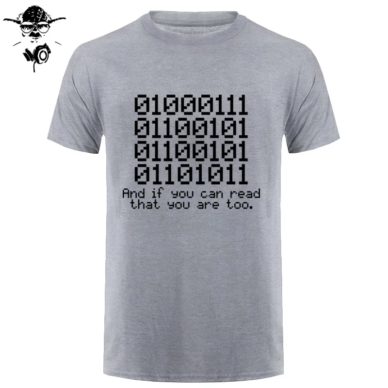 0100 бинарная футболка код Geek Nerd Tech Computing слоган подарок Забавный подарок 123t модные мужские футболки с круглым вырезом футболки