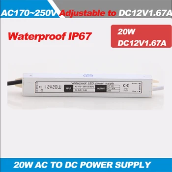 

Free Shipping!! 10W~50W AC110v220v to DC12v Converter Waterproof IP67 Outdoor Switching Power Supply Rain Proof Power Supply
