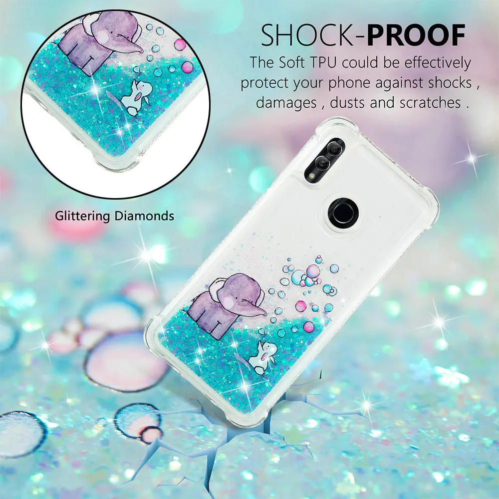 

XINGDUO Glitter diamonds Liquid Quicksand tpu Super Soft case for Huawei Honor 10 Lite P30 PRO Mate 20 Pro Mate 10 Lite P20 PRO
