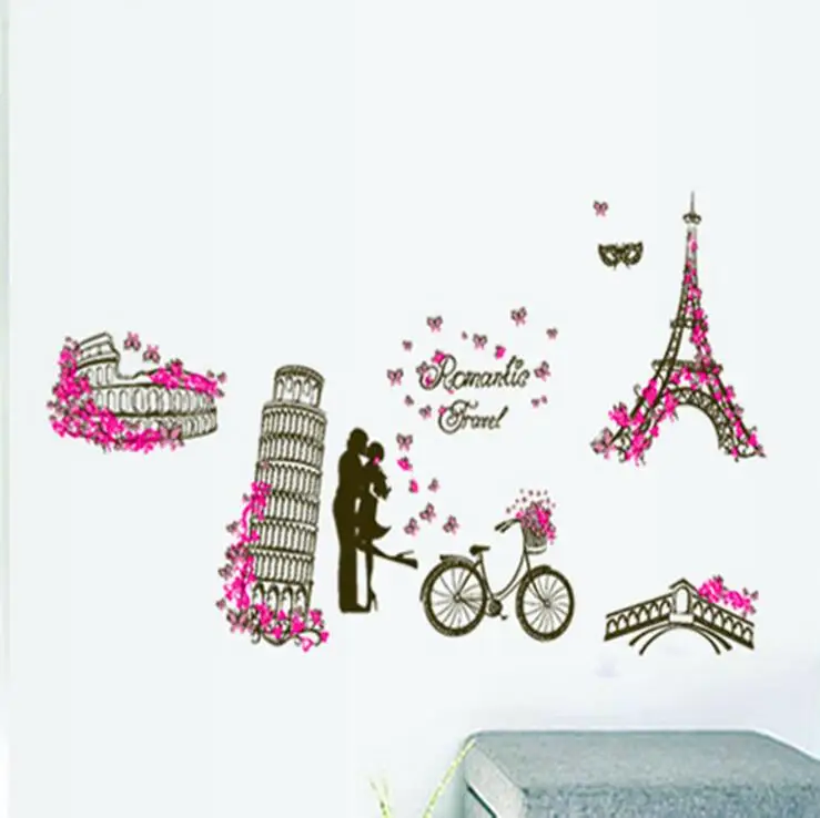 Spectacles Travel Wall Stickers Eiffel Tower Leaning Tower Of Pisa World Scene Living Room Vinyl Decoration Removable Home Decor Spectacles Travel Wall Stickers Eiffel Tower Leaning Tower Of Pisa World Scene Living Room Vinyl Decoration Removable Home Decor