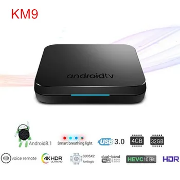 

mecool km9 tv box android 8 1 4gb 32gb amlogic s905x2 lpddr4 4k tv box android 8.1 tvbox BT4.2 2.4GHZ/5.8GHZ WiFi smart box tv