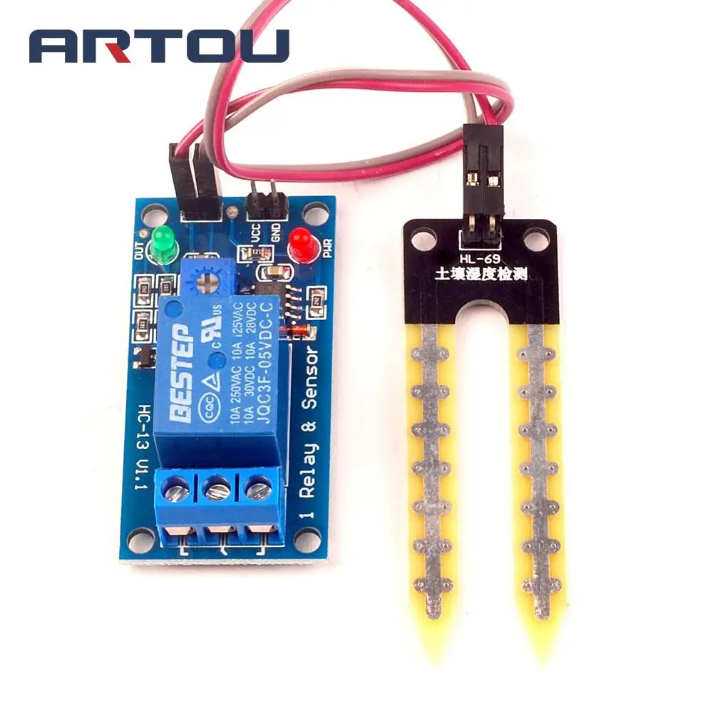 DC 5 В датчик влажности почвы релейный модуль управления автоматический полив влажности пусковой переключатель