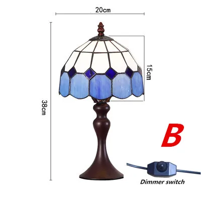 Креативный светодиодный настольный светильник в Европейском ретро стиле, романтическая прикроватная лампа для спальни, декоративный Ночной светильник, внутренний светильник, E27 - Цвет корпуса: B  Dimmer switch