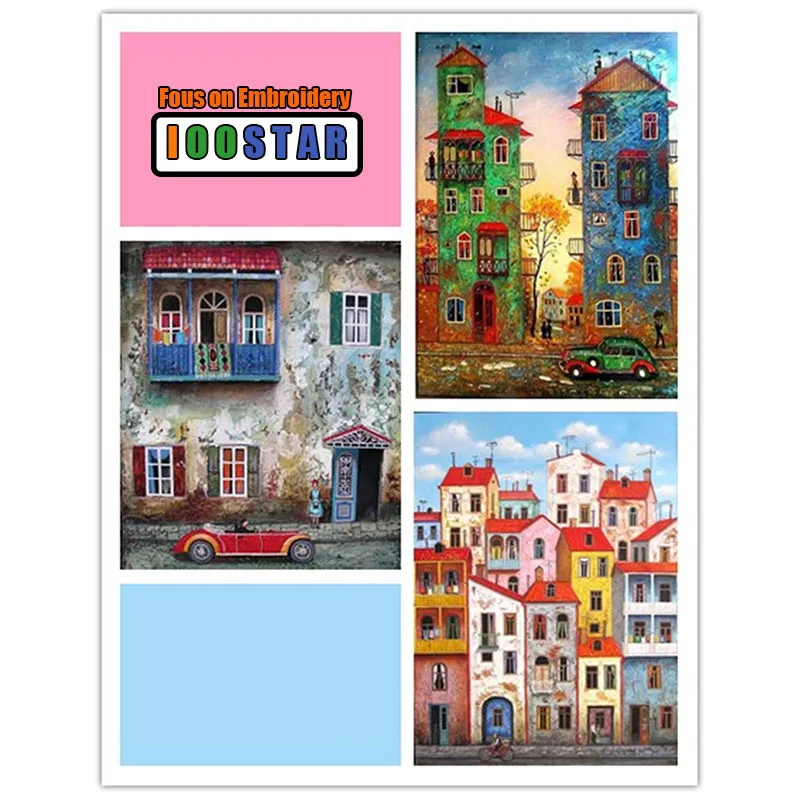 Scenic Diamond Painting Cross Stitch Children's Room Decor DIY Cartoon House Full Embroidery Patterns Rhinestone | Дом и сад