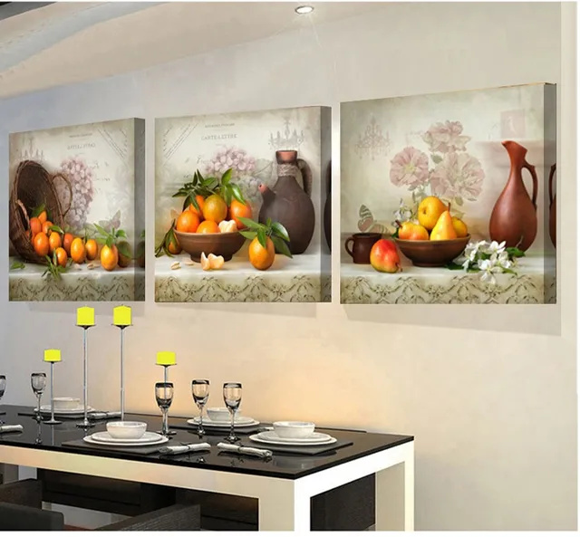 2017 Modular Pictures 3 Panels Paintings For The Kitchen Fruit 2017 Modular Pictures 3 Panels Paintings For The Kitchen Fruit Wall Decor Modern Canvas Art