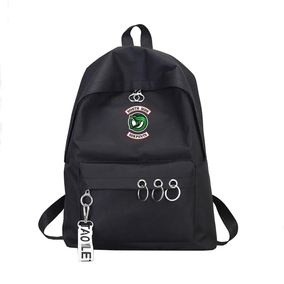 Frdun تومي Riverdale على ظهره النساء الهيب هوب المتناثرة قماش المدرسة تلفزيوني Riverdale السفر حقيبة ظهره Key Ring فام