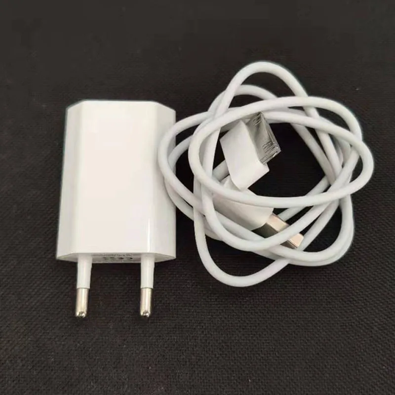 Для iphone 4 USB 30 pin USB кабель и 5V 1A AC Путешествия стены зарядное устройство адаптер для iphone 4 4s iPad 2 3