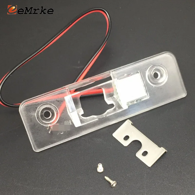

EEMRKE Car Rearview Camera Bracket License Plate Lights Housing Mount for Ford Fiesta Classic Flex Mustang Taurus Fusion