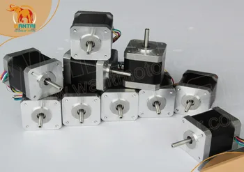 

(Promote) 10 PCS wantai 42BYGHM810,Nema 17 Stepper Motor 4200g.cm,2.4A, 0.9degree,3D Reprap Makebot Printer, Robot