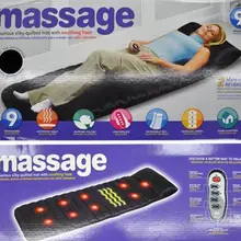 Бытовой складной массажный матрас для сна красота Отопление для спа Вибрирующая головка шеи массажер для ног кровать подушка массаж терапевтический мат