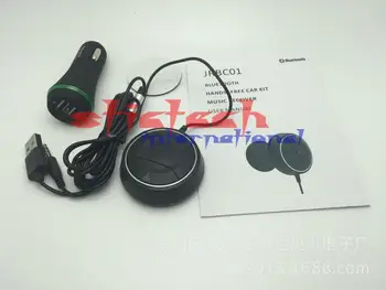 

by dhl or ems 5pcs Wireless Car Kit Bluetooth V4.0 NFC AUX Music Audio Receiver Hands-free 3.5mm Built-in Microphone with 2 USB