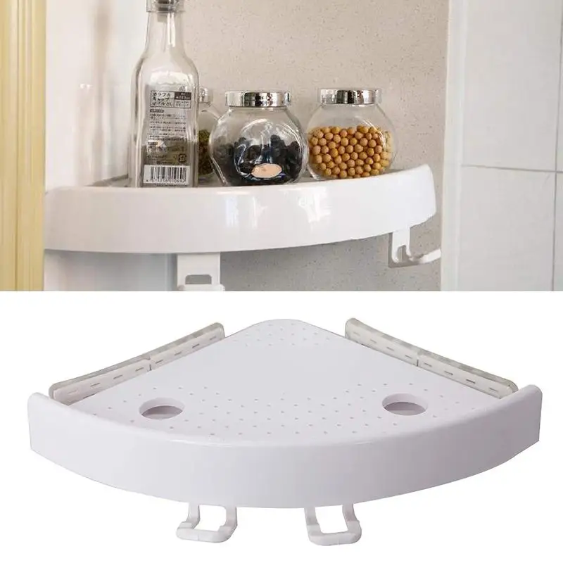 

Corner Drain Shelves Bathroom Storage Rack Bathroom Punch-Free Powerful Wall-Mounted Wash Shelf