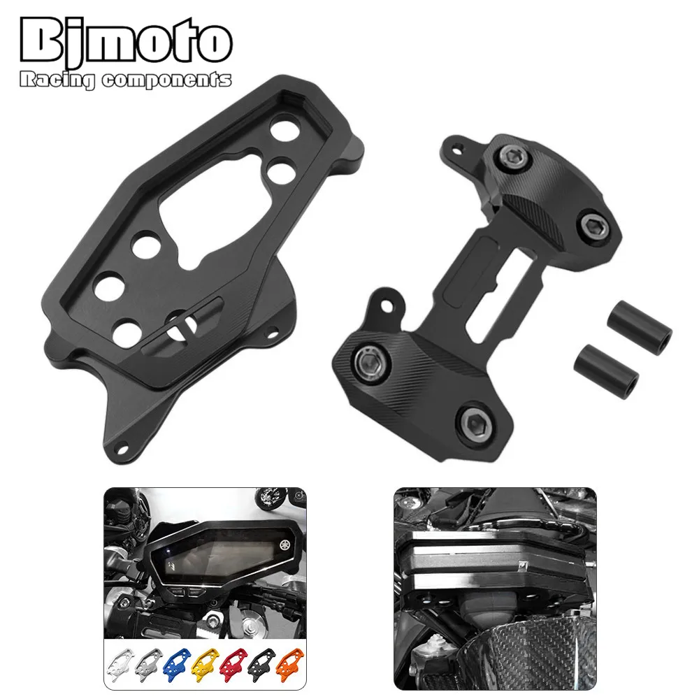 

Bjmoto Motorcycle Speedometer Gauges Cover Case Handlebar Fat Bar Risers Mount Clamp For Yamaha MT-09 MT09 2014-2018