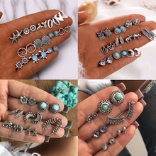 Es Animal Vintage hoja de pendientes de piedra 2020 de moda bohemio geométrico tortuga búho pendientes Boucle D'oreille de la joyería