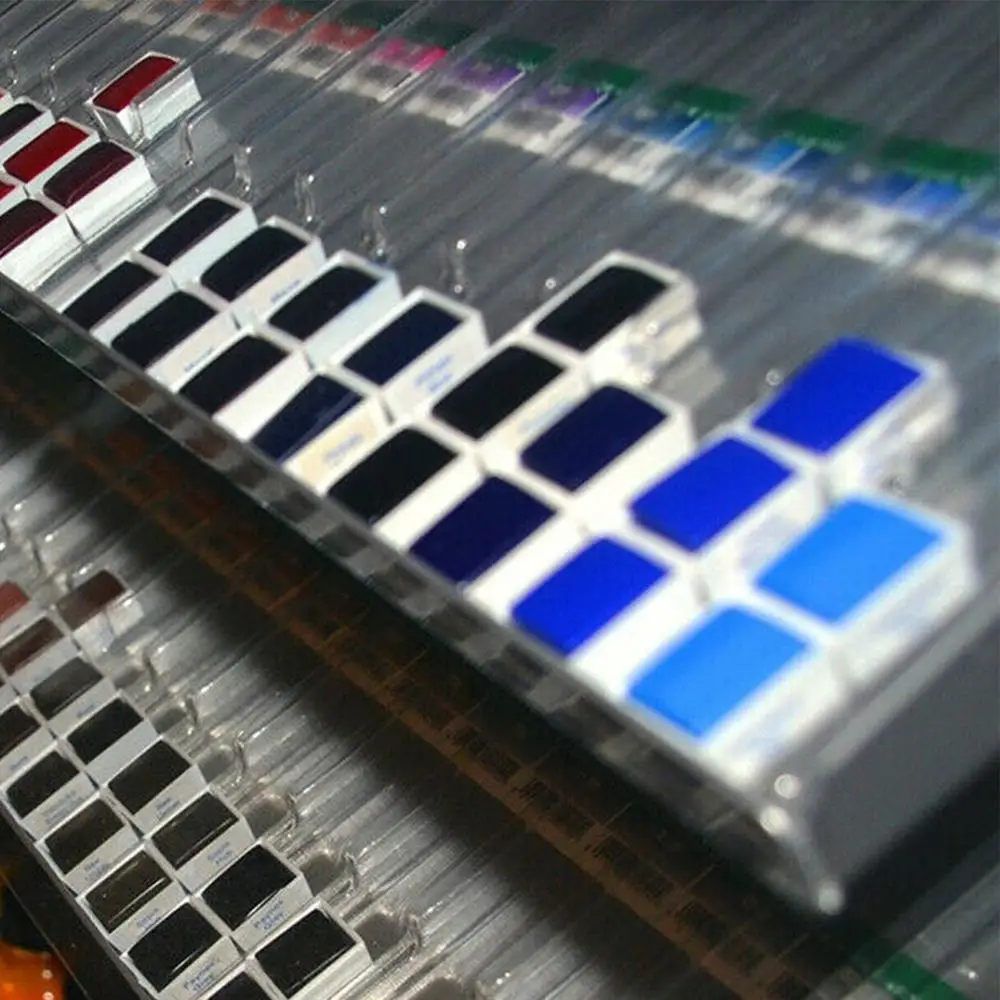 Прозрачный пластик Акварельная краска пробная дозирующая сетка прозрачный мини квадратный полублок