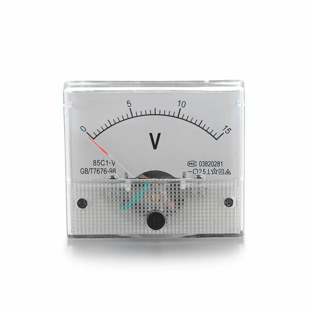 

Durable 1Pcs Mini Analog Voltmeter 85C1-V DC 0-15/50V Voltage Panel Meter Tester of Experiment Home Car Auto Circuit Car-styling