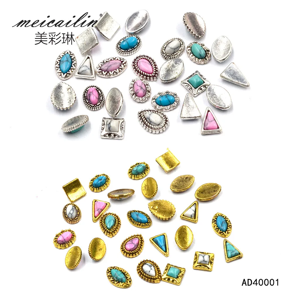 Retro Alloy 3D Nail Art Charm Decorations 2