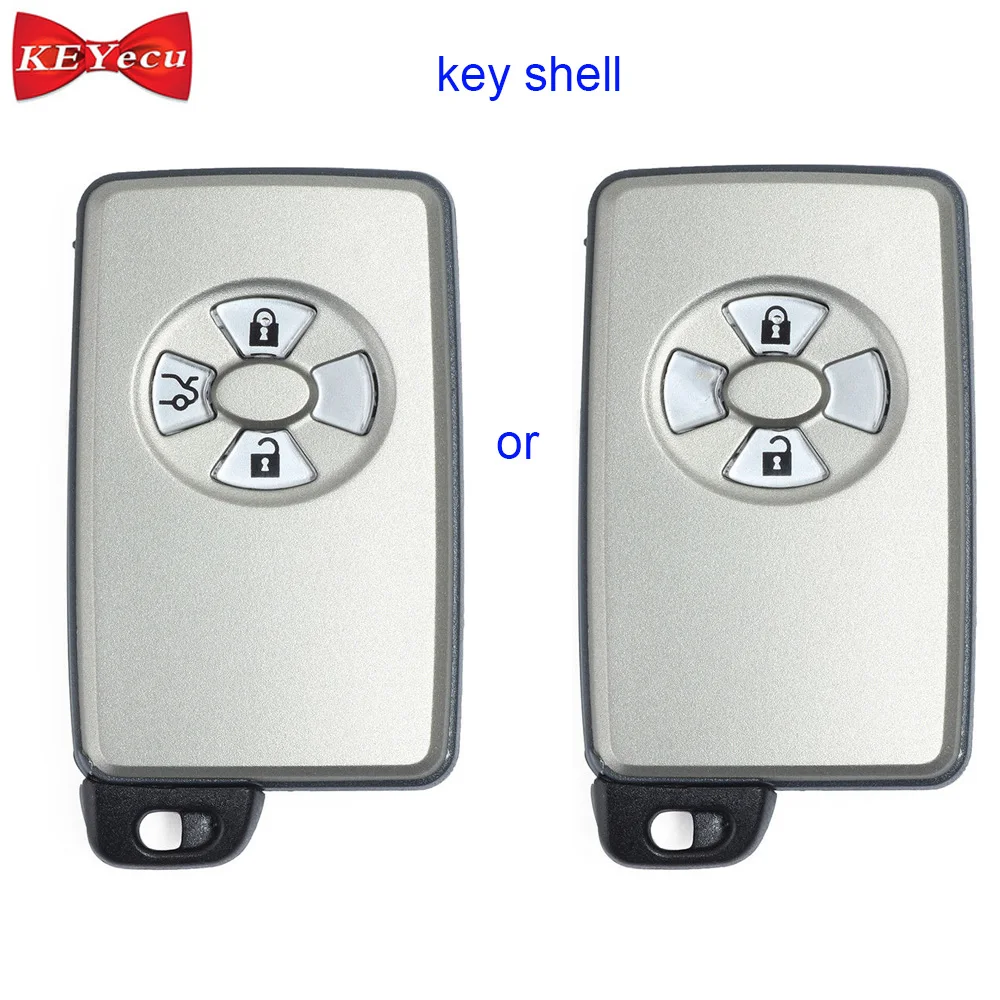 

KEYECU for Toyota Avalon Crown Corolla Camry Highlander Yaris Reiz Remote Control Car Key Shell Case Fob Housing Cover