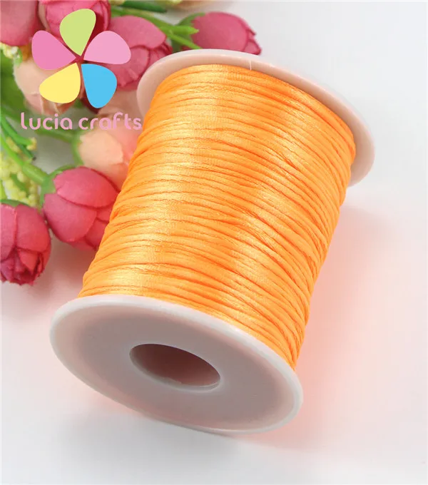 1 рулон/лот(около 20 ярдов) 2 мм полиэфирный ювелирный шнур веревочный китайский узел нить ремешок 033002009 - Цвет: Orange