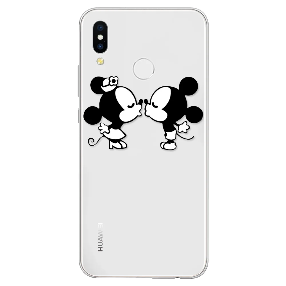 Ультра-тонкий мягкий силиконовый чехол из ТПУ с рисунком Минни Микки для huawei P20 Plus Lite P30 Pro P Smart чехол - Цвет: minimiqi