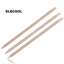Elecool 100 шт. дизайн ногтей оранжевая деревянная палка палочки для отодвигания кутикулы Маникюр Аксессуары для педикюра