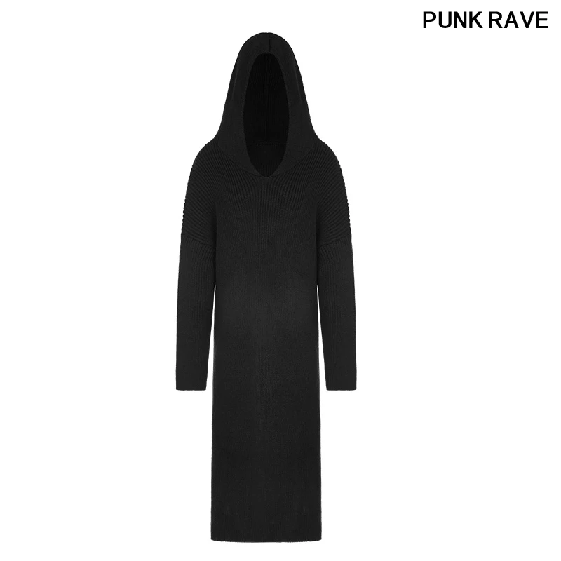 Fashion Hat-pointed Fur Ball Decoration Dress Gothic popular Super Loose Big Hat Hooded Woolen PUNK RAVE OPM-089TMF | Женская одежда