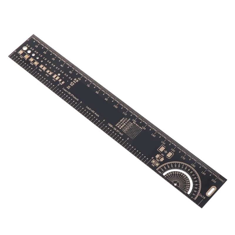 20 см PCB линейка Эда измерительный инструмент справки транспортир резистор