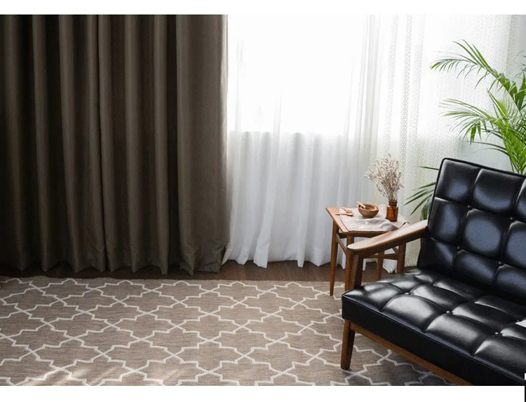 Серый цвет затемненный домашний декор занавески для гостиной Darpe из искусственного льна занавески s для спальни Rideaux окна по индивидуальному заказу