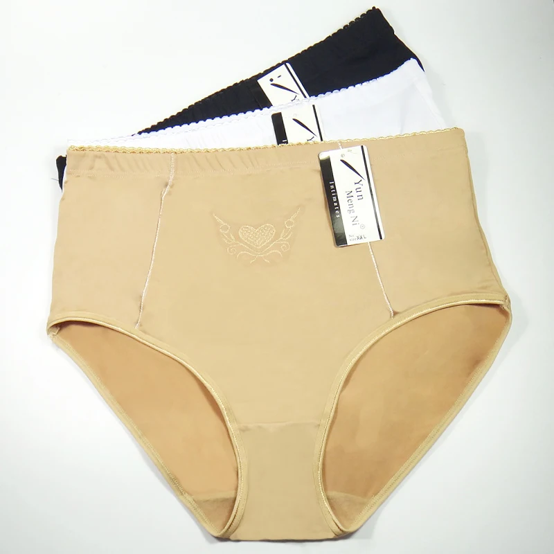 Buy 2017 Big Size Women Underwear high Waist Silk Lady