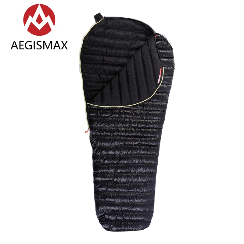 AEGISMAX Outdoor Camping Ultralight 95% Goose Down Mummy Sleeping Bag  Three-Season Down Sleeping Bag
