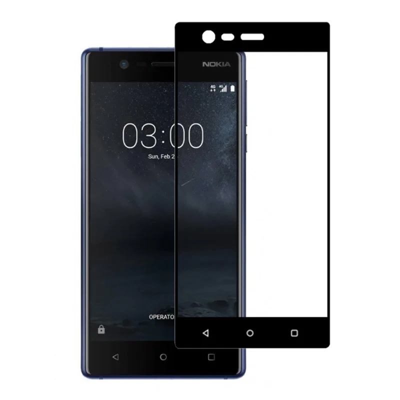 

Micgita Tempered Glass For Nokia 3 Screen Protector Anti-Scrach Retail Box Protective Film For Nokia3 Full Cover Glass