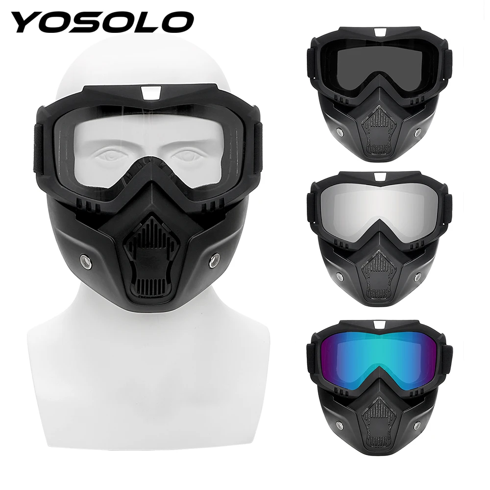 Мотоциклетные очки, солнцезащитные очки, открытый шлем, маска, съемные очки, УФ-защита, мото, Лыжный велосипед, очки для мотокросса, для Halley