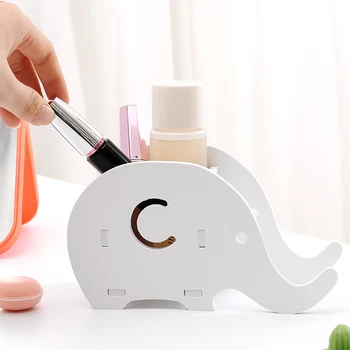 

1pc DIY Cartoon Elephant Whale Wooden Ruler Gel Pen Pencil Pot Holder Phone Bracket Stationery Container Office Penholder