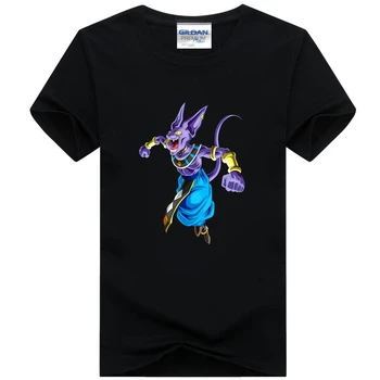 

Men T-shirt Beerus Destruction Cabba Super Saiyan Cotton 3D Print Dragon Ball Fans Thermal Transfer Unisex Short Teen Tee