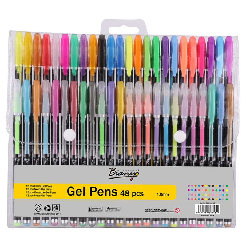 Bianyo-48pcs-Gel-Pen-Set-Refil