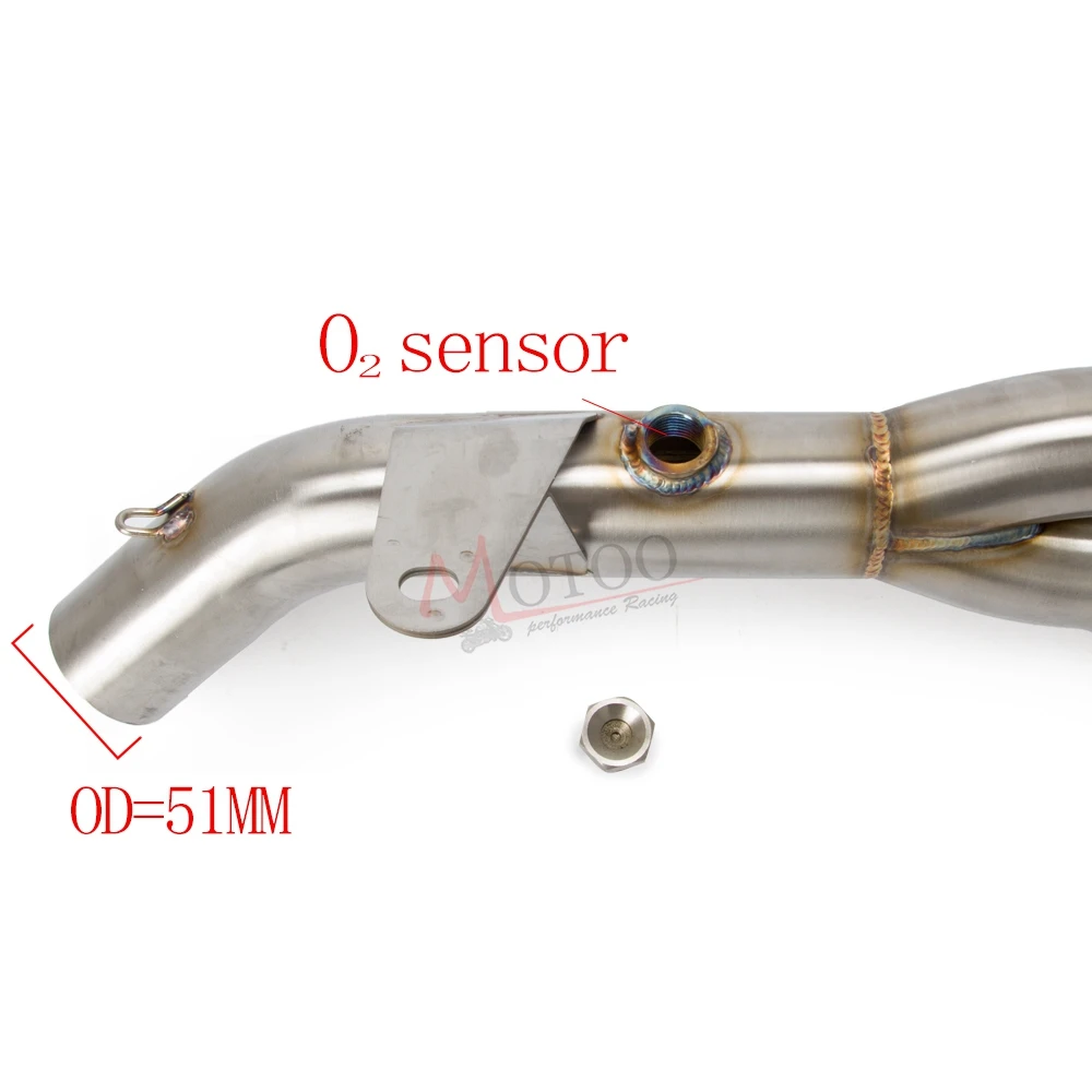Слипоны 51 мм полный системы мотоцикл глушитель выброса выхлопных газов комплект с спереди среднего звена трубы для KAWASAKI Z900 Z 900