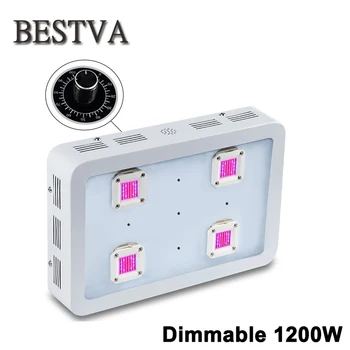 

BESTVA Dimmable X4 1200W LED Grow Light COB LED Full Spectrum Indoor Grow Lights For Medicinal Plants Veg&Flower in Greenhouse
