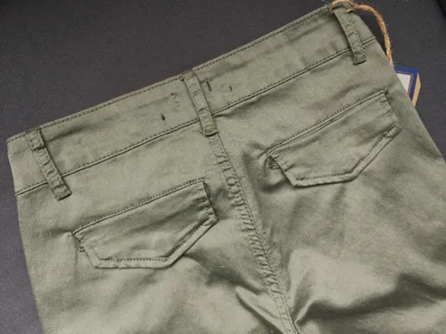 Армейские зеленые узкие брюки-карандаш с низкой талией, повседневные Модные Изящные джинсы из хлопчатобумажной ткани, очень облегающие брюки, джинсы с карманами