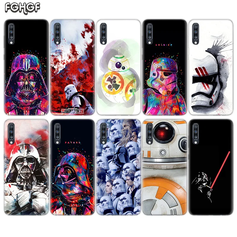 

Star Wars watercolor Soft TPU Case For Samsung Galaxy S10 Plus S10E A70 A50 A30 M40 M30 M20 A60 A40 A20 A10 M10 A20E A80 Cover