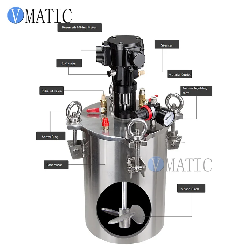 Качество пневматический смешивания из нержавеющей стали давления воздуха клей дозирования бак давления/контейнер давления